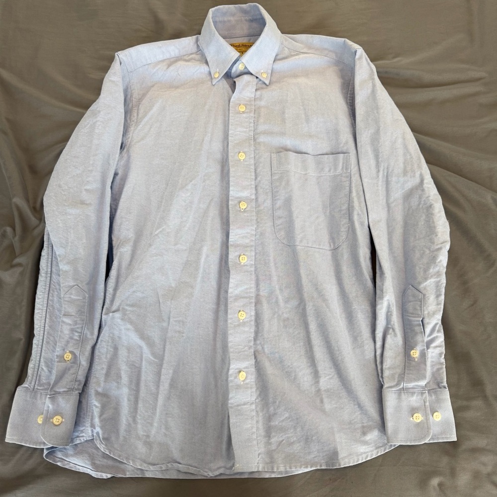 PAUL STUART Shirt Button Down Pale Blue Button‎ Down Shirt S